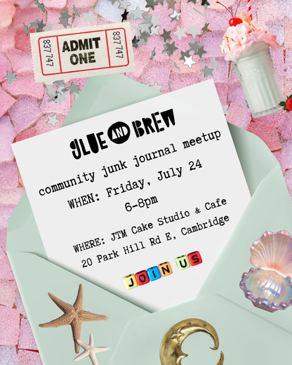 Glue & Brew Junk Journal Meetup: July 24, 2026
